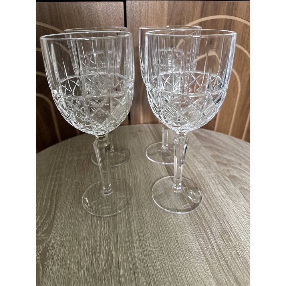 Marquis by Waterford Crystal 4 Wine / Water Goblets Brady Pattern